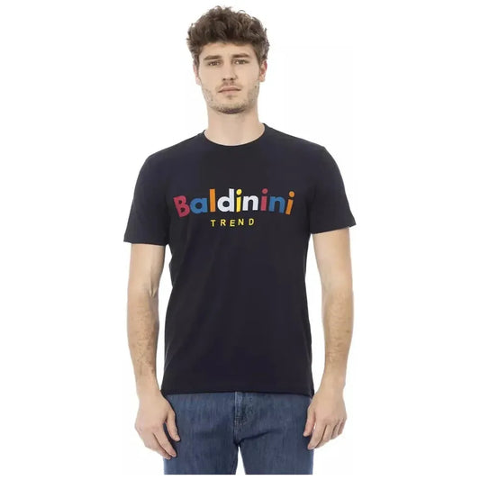 Baldinini Trend Blue Cotton Men's T-Shirt Baldinini Trend