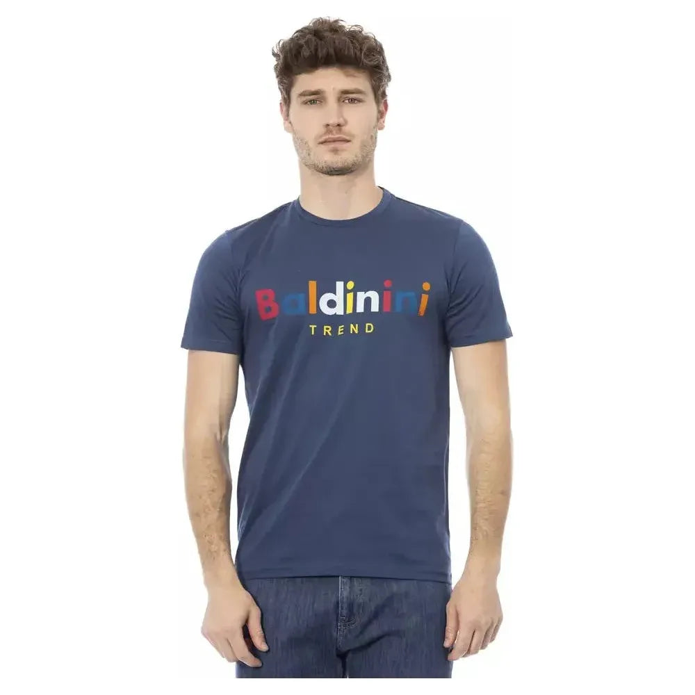 Baldinini Trend Blue Cotton Men T-Shirt Baldinini Trend