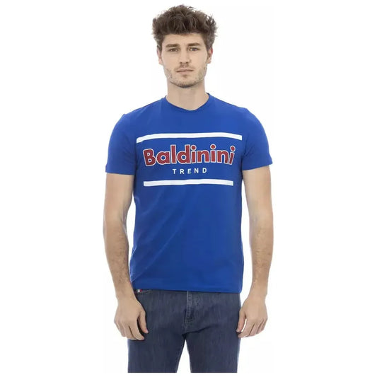 Baldinini Trend Blue Cotton Men T-Shirt Baldinini Trend