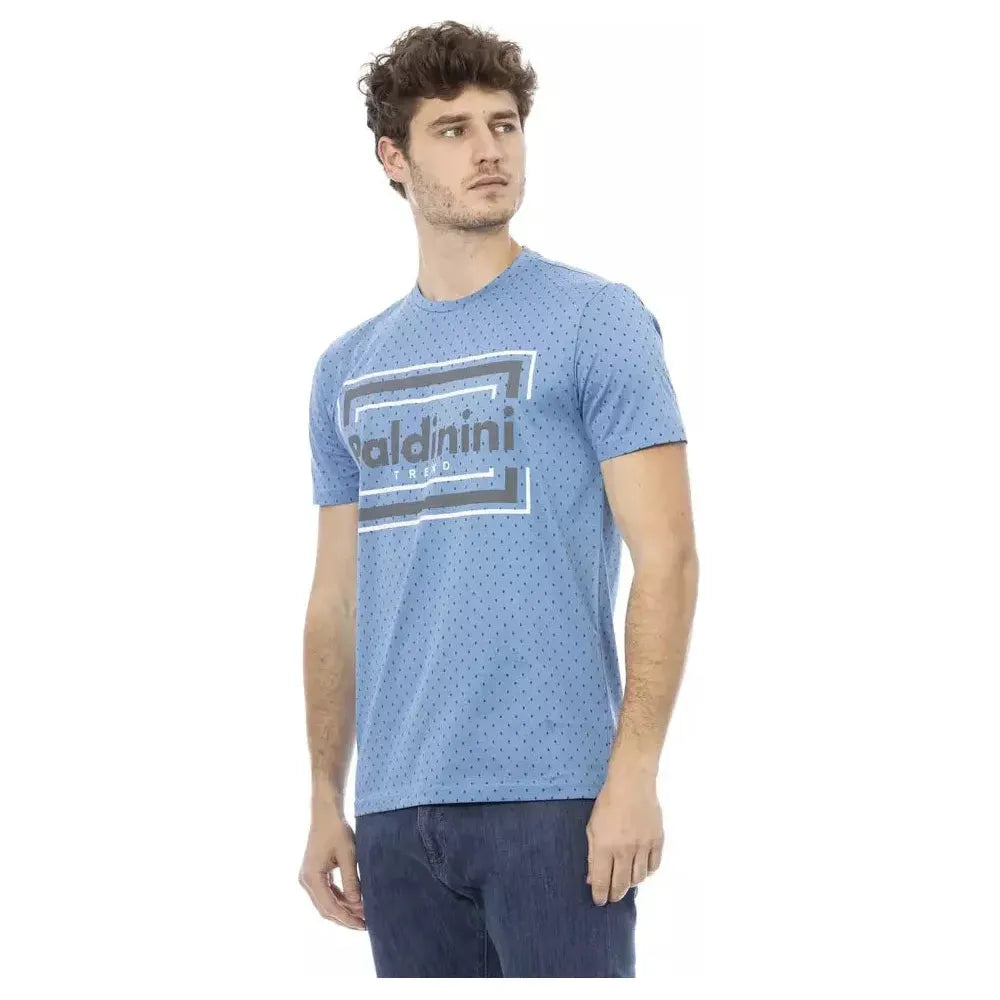 Baldinini Trend Light Blue Cotton Men T-Shirt Baldinini Trend