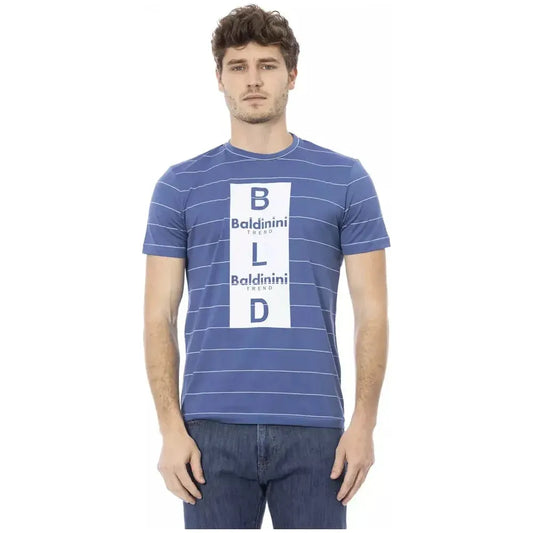 Baldinini Trend Blue Cotton Men T-Shirt Baldinini Trend