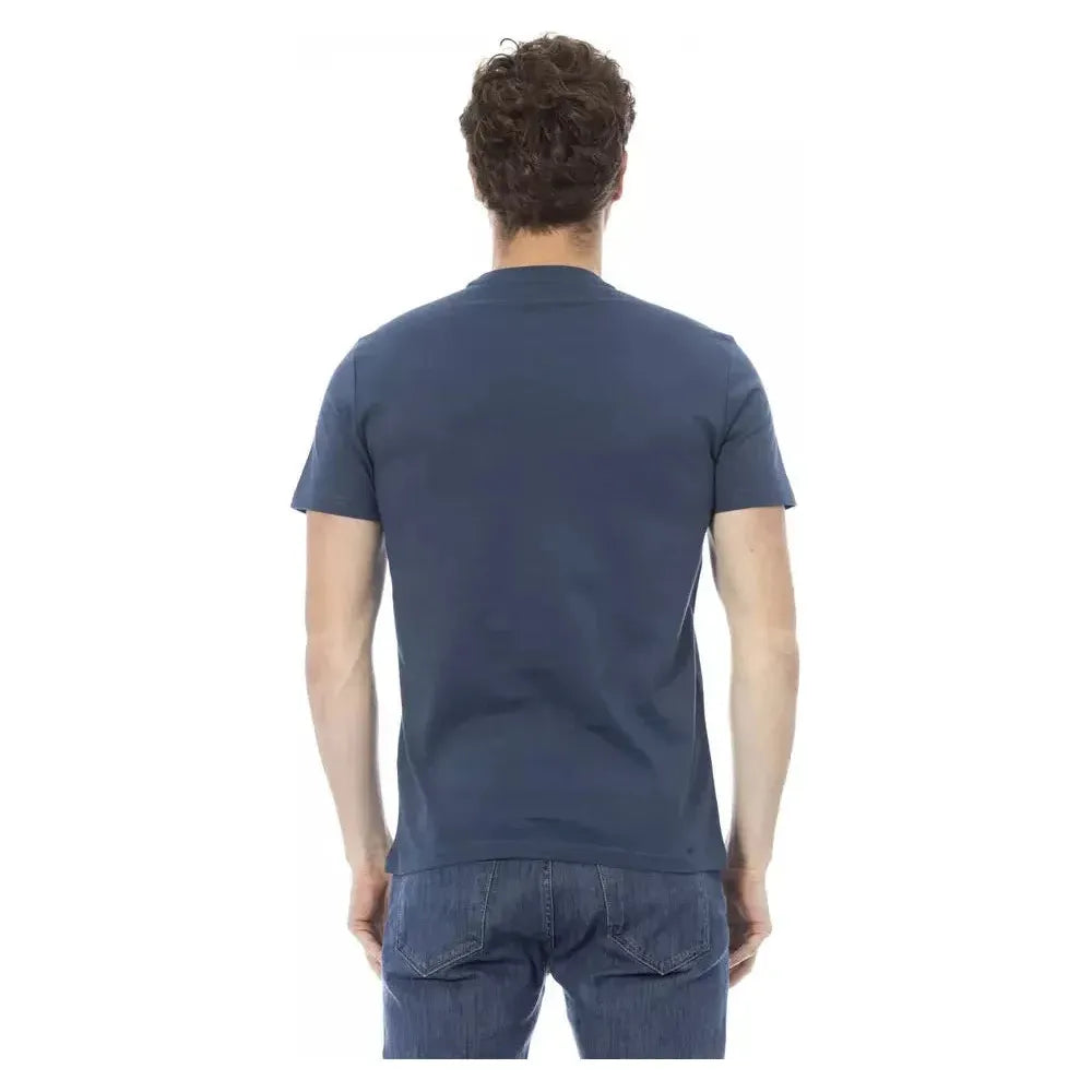 Baldinini Trend Blue Cotton Men T-Shirt Baldinini Trend