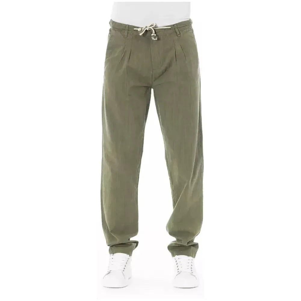 Baldinini Trend Army Cotton Men Chino Baldinini Trend