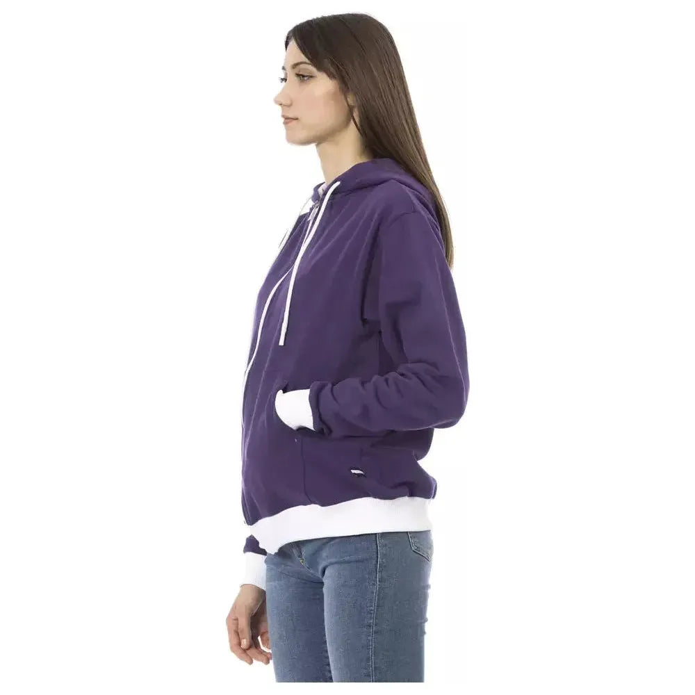 Baldinini Trend Purple Cotton Women Sweater Baldinini Trend