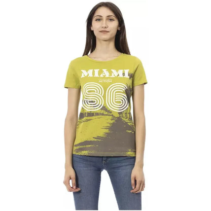 Trussardi Action Green Cotton Women T-Shirt