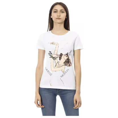 Trussardi Action White Cotton Women T-Shirt