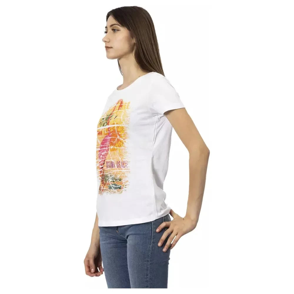 Trussardi Action White Cotton Tops & T-Shirt