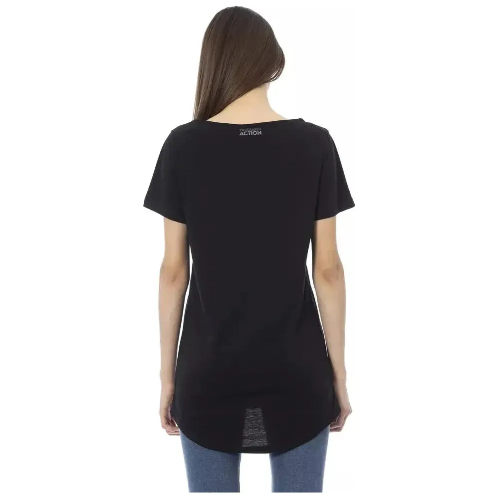 Trussardi Action Black Cotton Women Top Trussardi Action