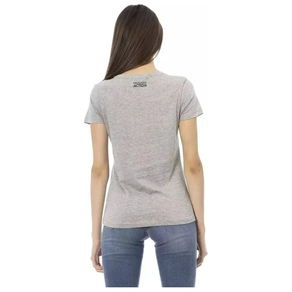 Trussardi Action "Gray Cotton Women Top" Trussardi Action