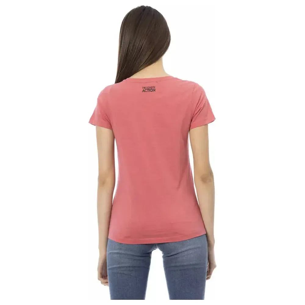 Trussardi Action Pink Cotton Women Top Trussardi Action