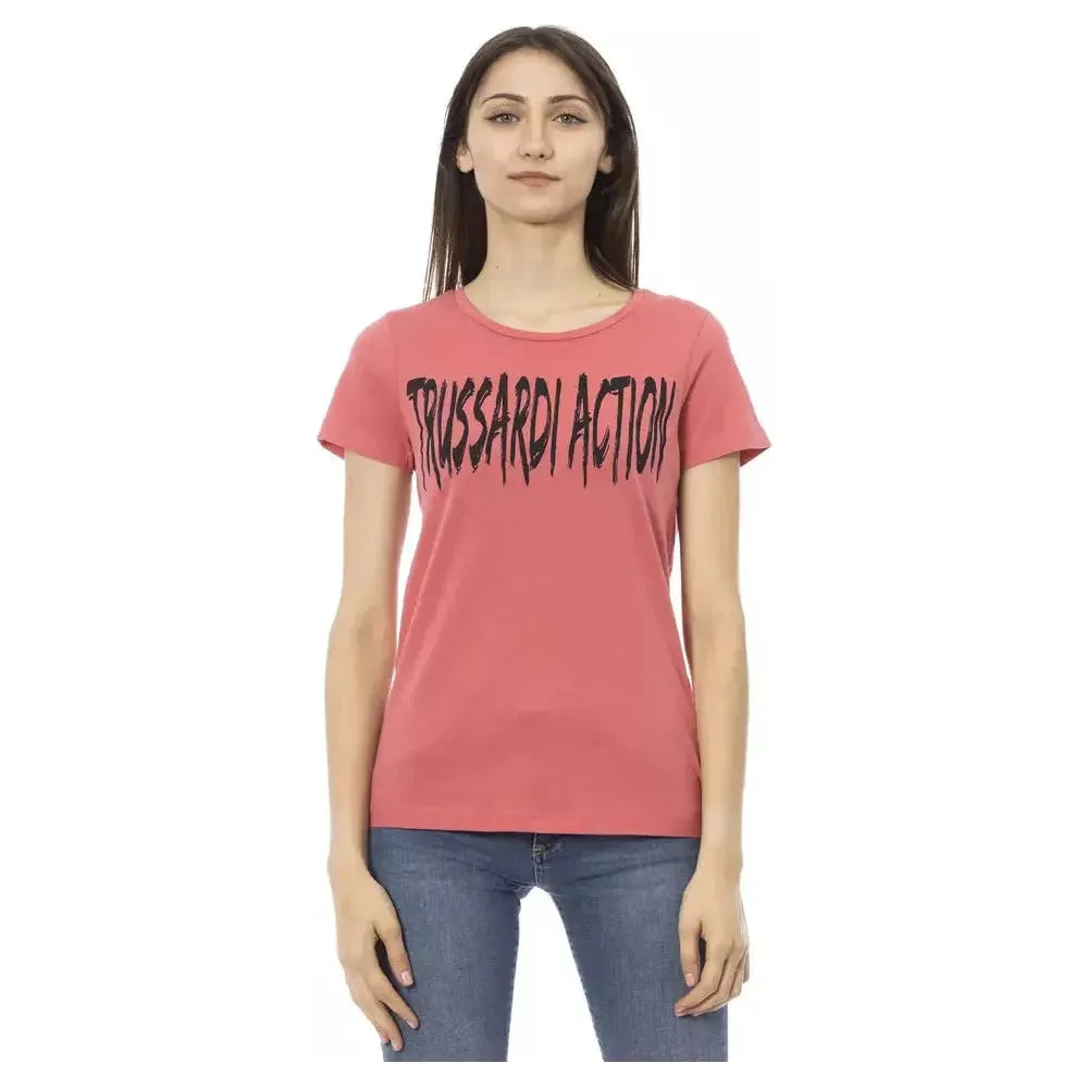 Trussardi Action Pink Cotton Women Top Trussardi Action