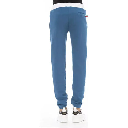 Baldinini Trend Blue Cotton Men Sport Pant