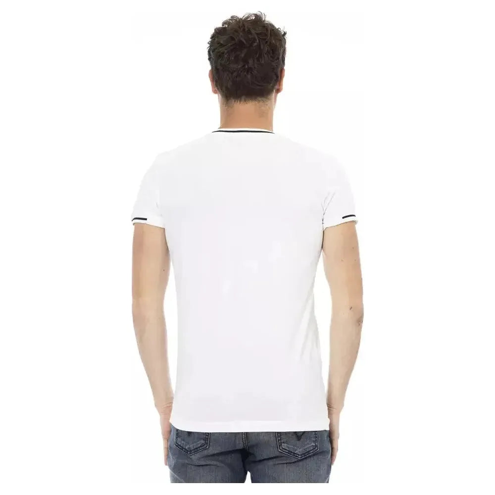 Trussardi Action White Cotton Men T-Shirt Trussardi Action