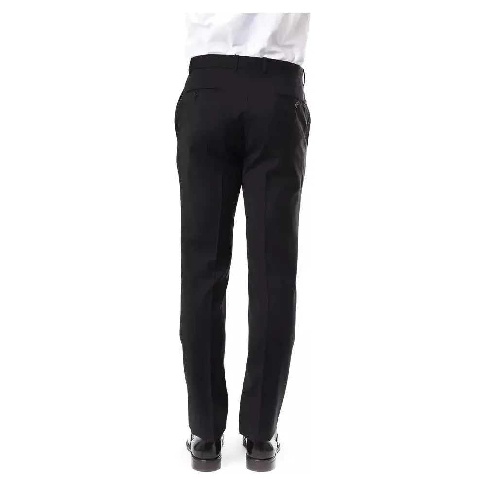 Uominitaliani Gray Wool Men Pant Uominitaliani