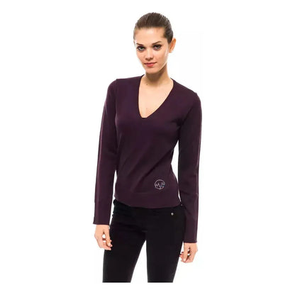 Montana Blu Purple Wool Women Sweater