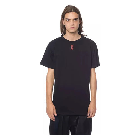 Nicolo Tonetto Black Cotton Men T-Shirt Nicolo Tonetto