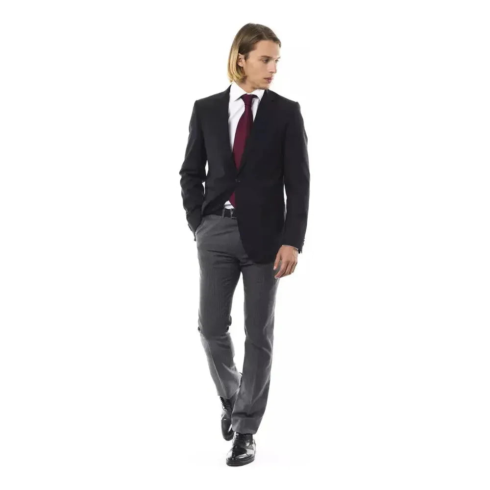 Uominitaliani Black Wool Men's Blazer