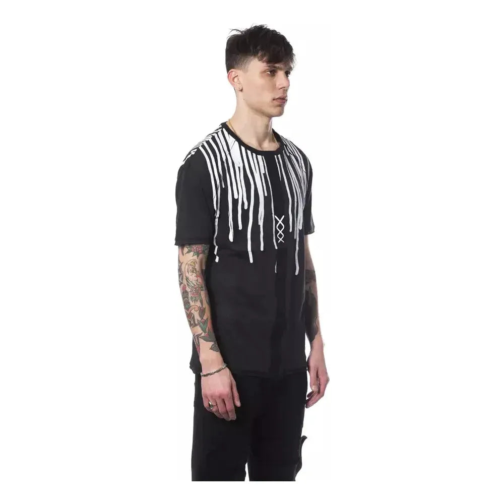 优雅圆领印花 T 恤