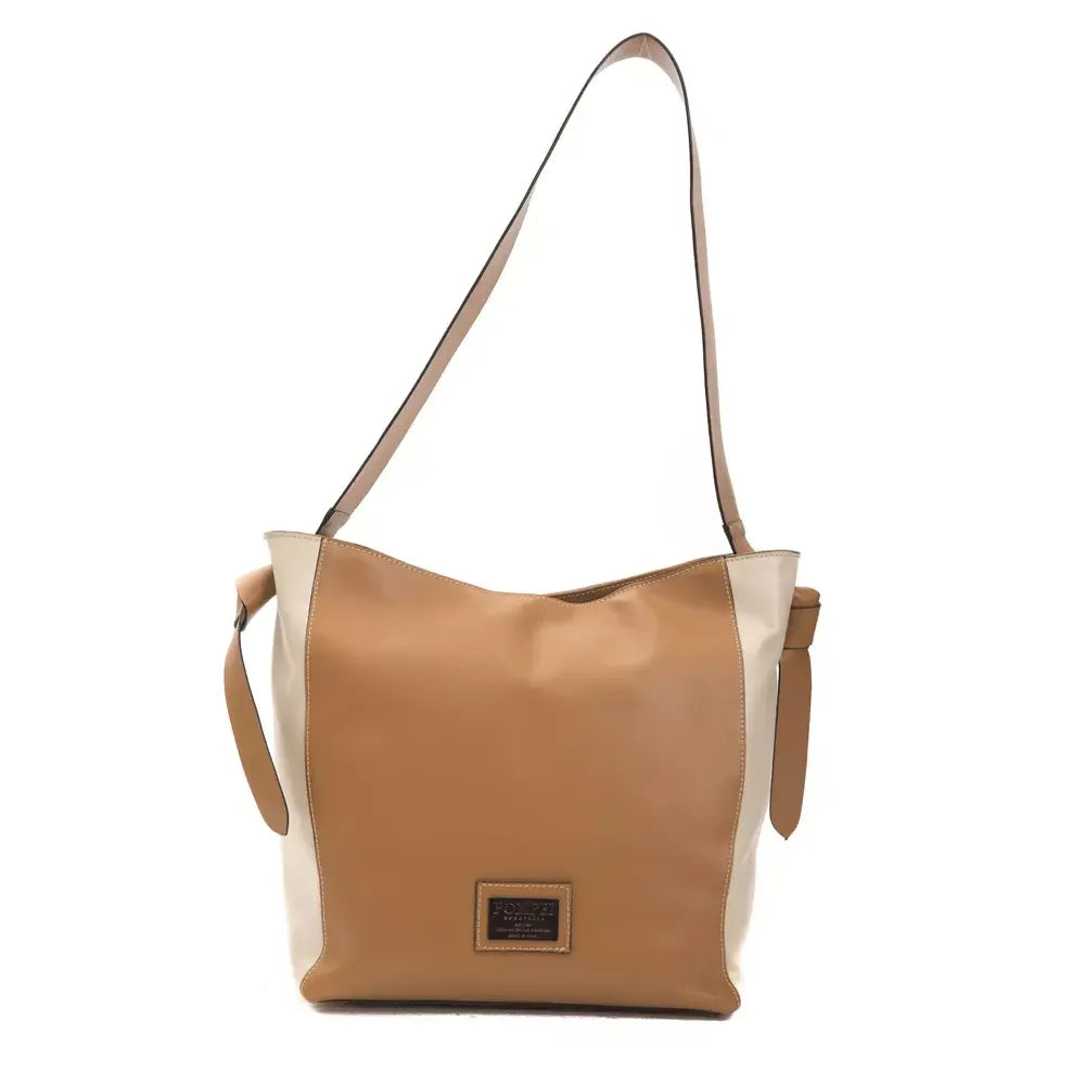 Pompei Donatella Brown Leather Shoulder Bag