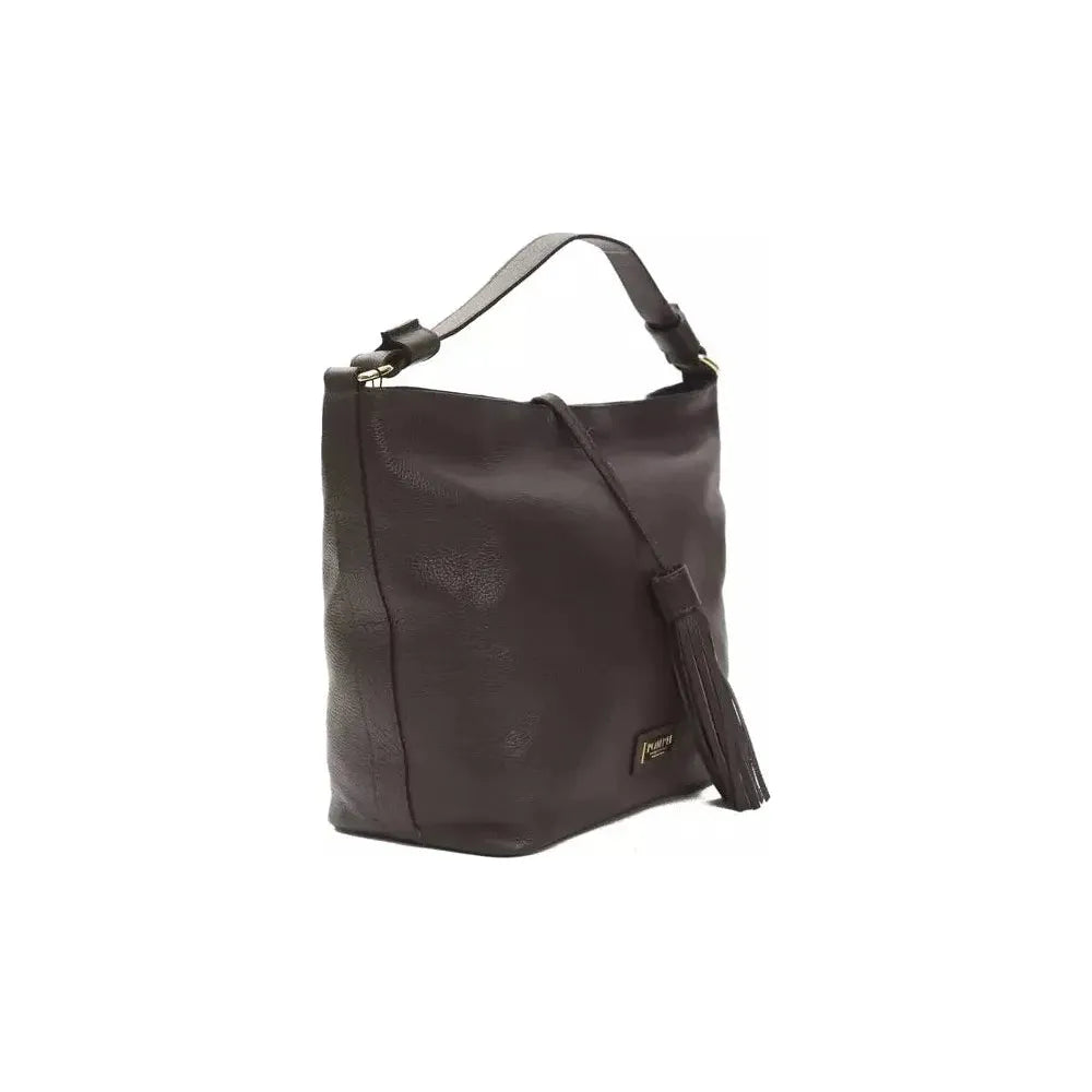 Pompei Donatella Brown Leather Women Shoulder Bag
