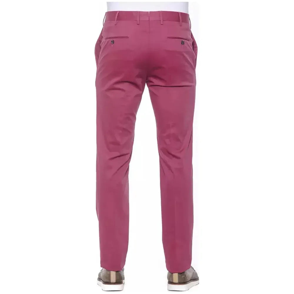 PT Torino Fuchsia Cotton Men Trouser Jeans & Pants PT Torino