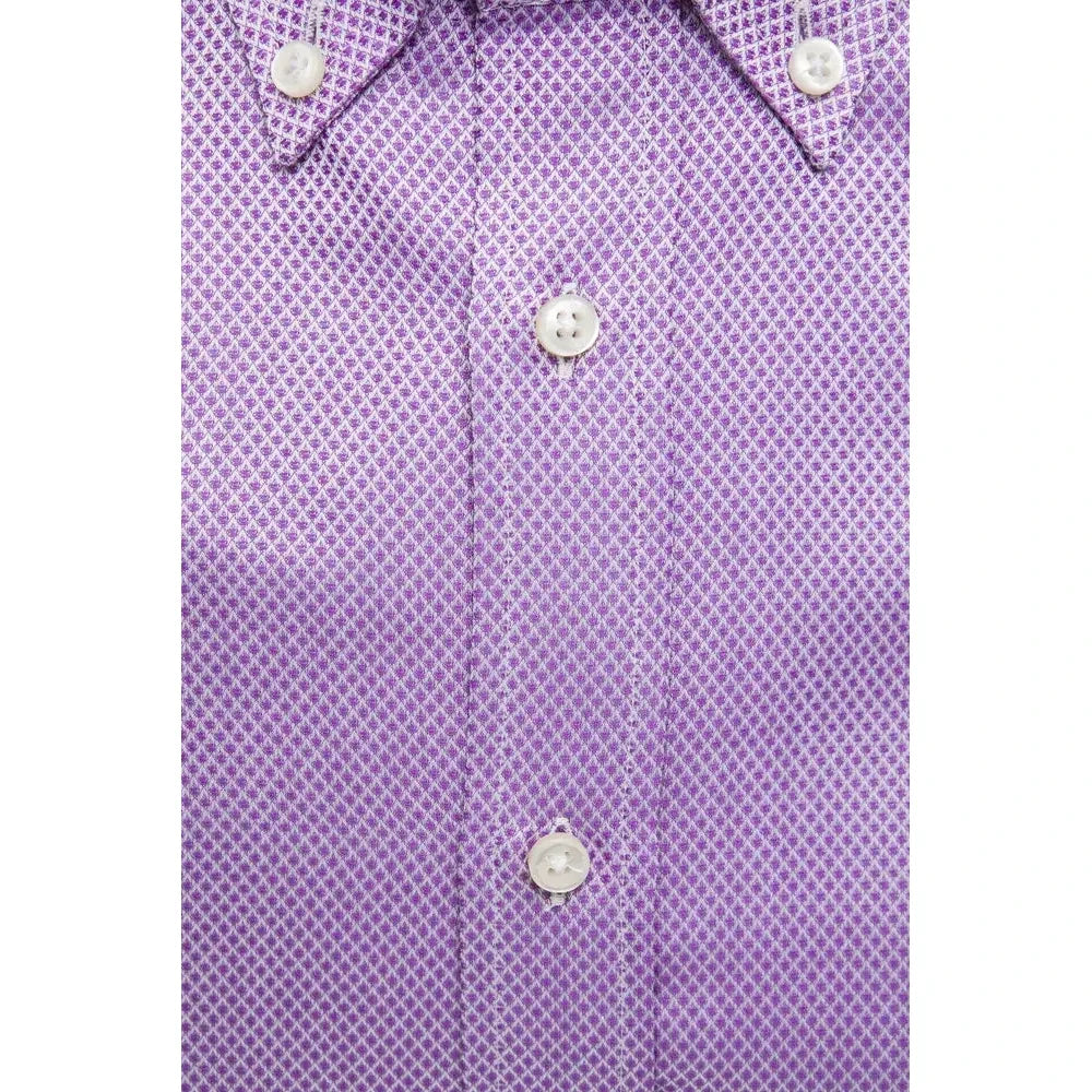 Robert Friedman Pink Cotton Men Shirt Robert Friedman