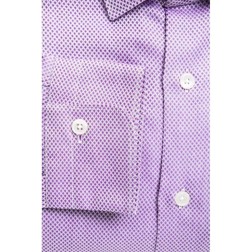 Robert Friedman Pink Cotton Men Shirt Robert Friedman