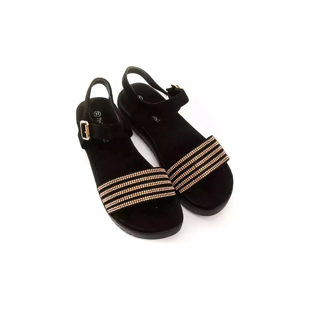 Péché Originel صندل نسائي من القماش الذهبي