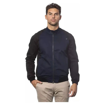 Verri Blue Cotton Men's Bomber Jacket