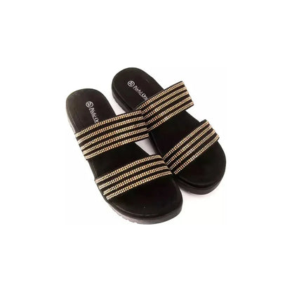 Péché Originel Gold Textile Women Sandal