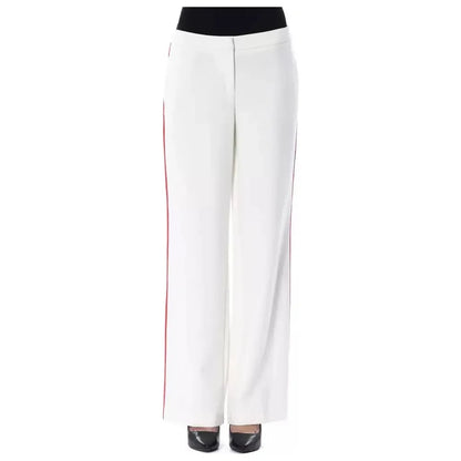 BYBLOS White Polyester Women Pants Jeans & Pants
