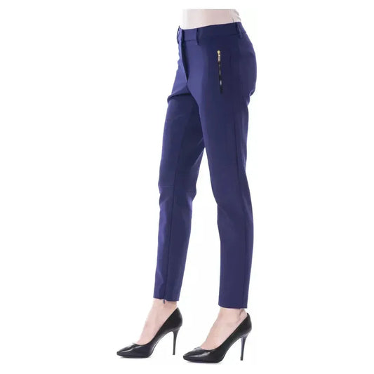 BYBLOS Blue Polyester Women Pants BYBLOS