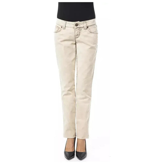 BYBLOS Beige Cotton Women Jeans BYBLOS