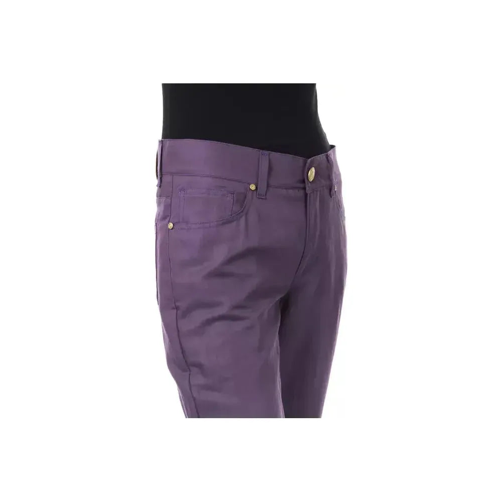 BYBLOS Purple Cotton Women Pants BYBLOS