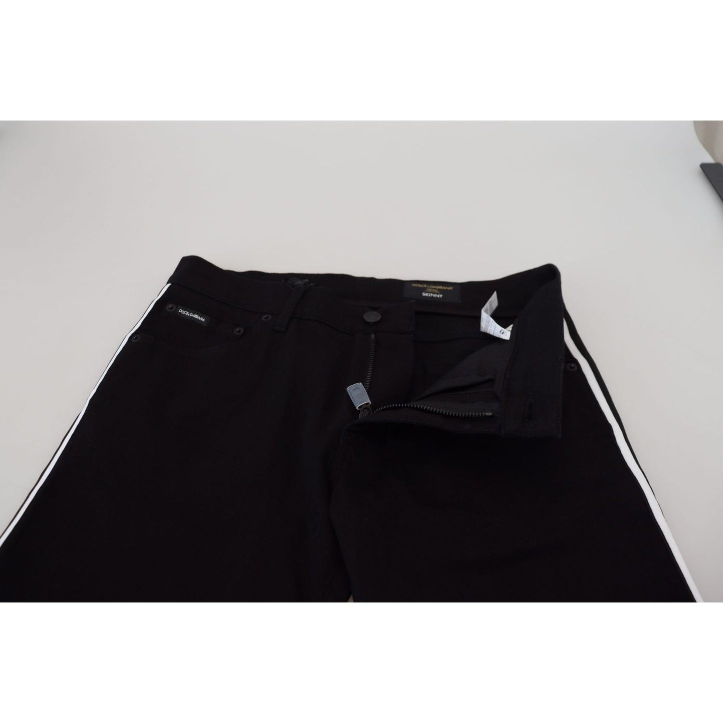 Dolce & Gabbana Black Cotton DG Crown Men Denim Jeans