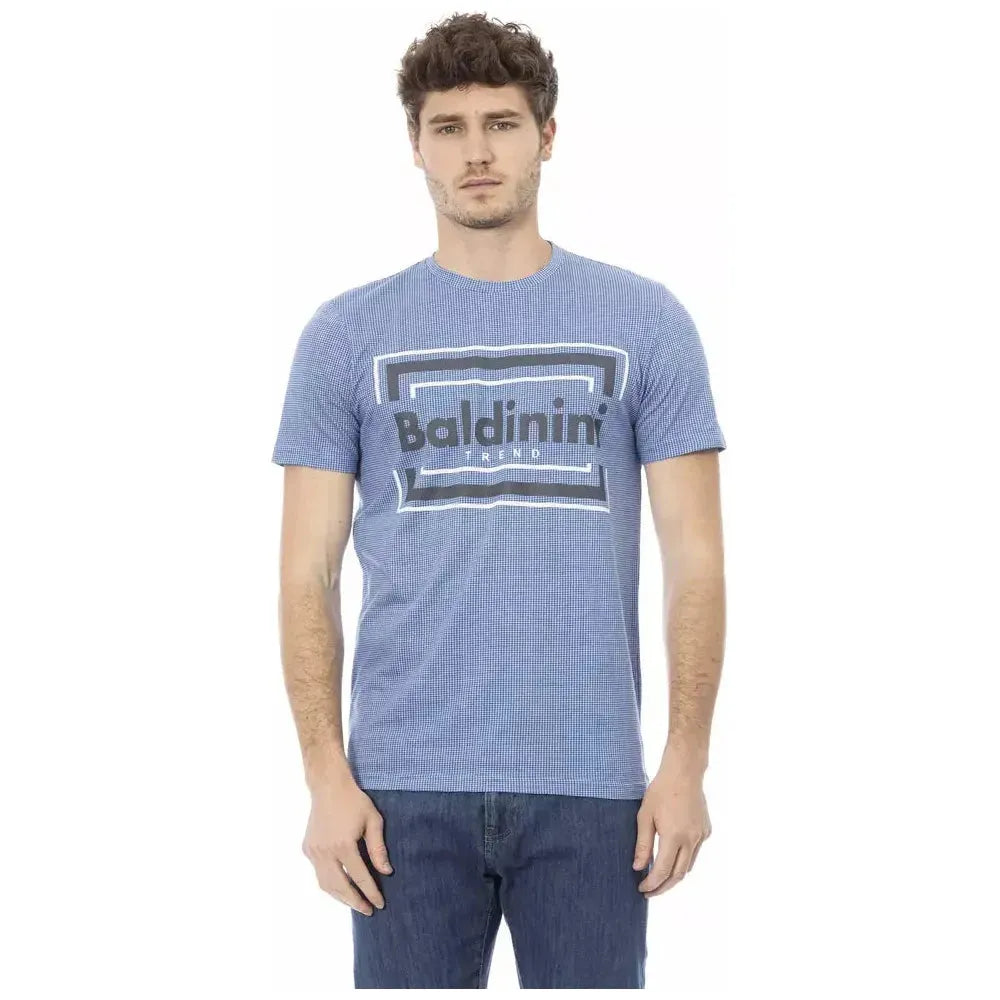 Baldinini Trend Light Blue Cotton Men T-Shirt Baldinini Trend