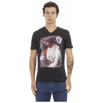 Trussardi Action Black Cotton Men's T-Shirt