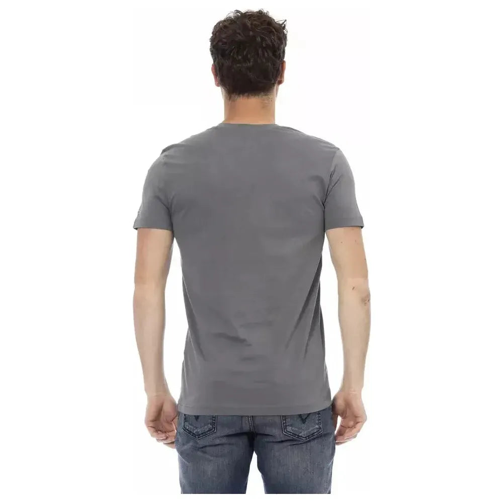 Trussardi Action Gray Cotton Men's T-Shirt Trussardi Action