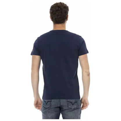 Trussardi Action Blue Cotton Men T-Shirt