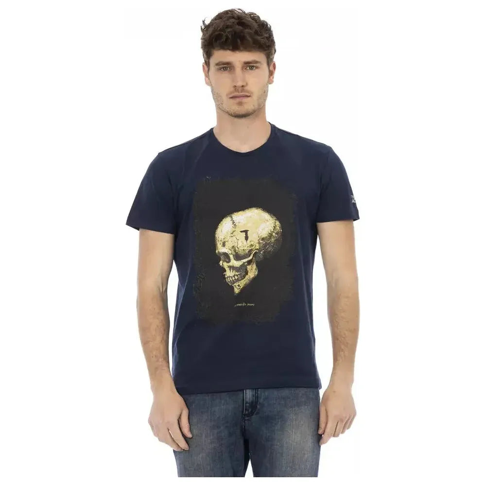 Trussardi Action Blue Cotton Men T-Shirt Trussardi Action