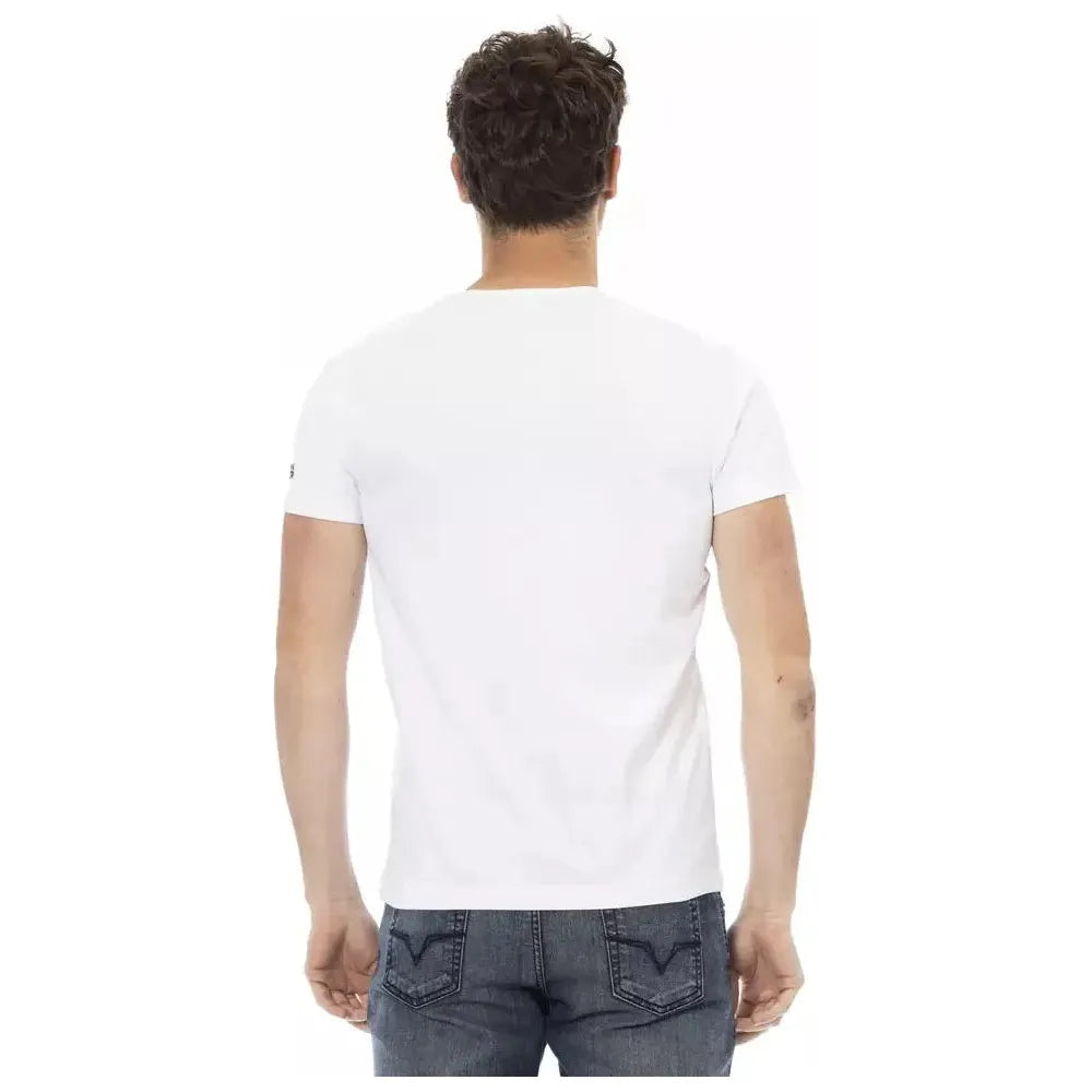 Trussardi Action White Cotton Men T-Shirt Trussardi Action