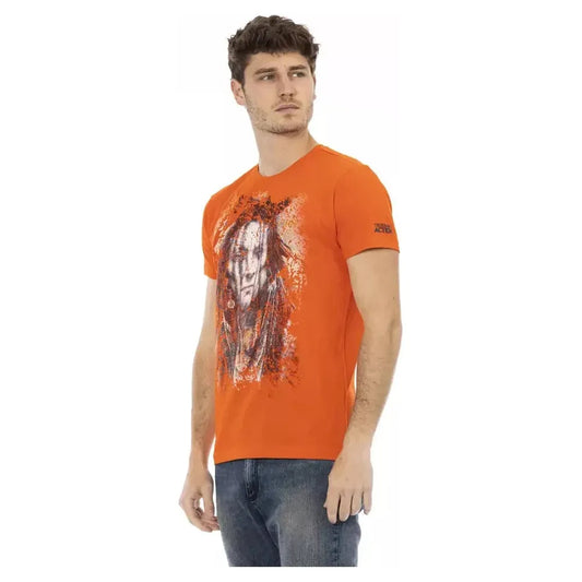 Trussardi Action Orange Cotton Men T-Shirt Trussardi Action