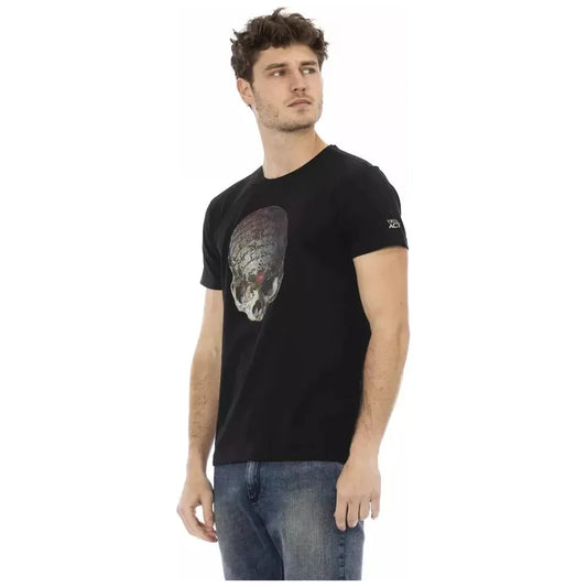 Trussardi Action Black Cotton Men T-Shirt Trussardi Action