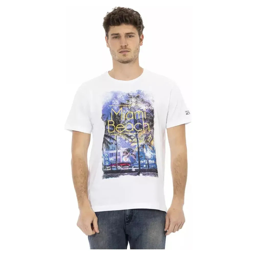 Trussardi Action White Cotton Men T-Shirt