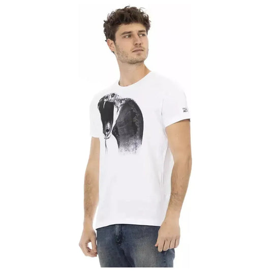 Trussardi Action White Cotton Men T-Shirt Trussardi Action