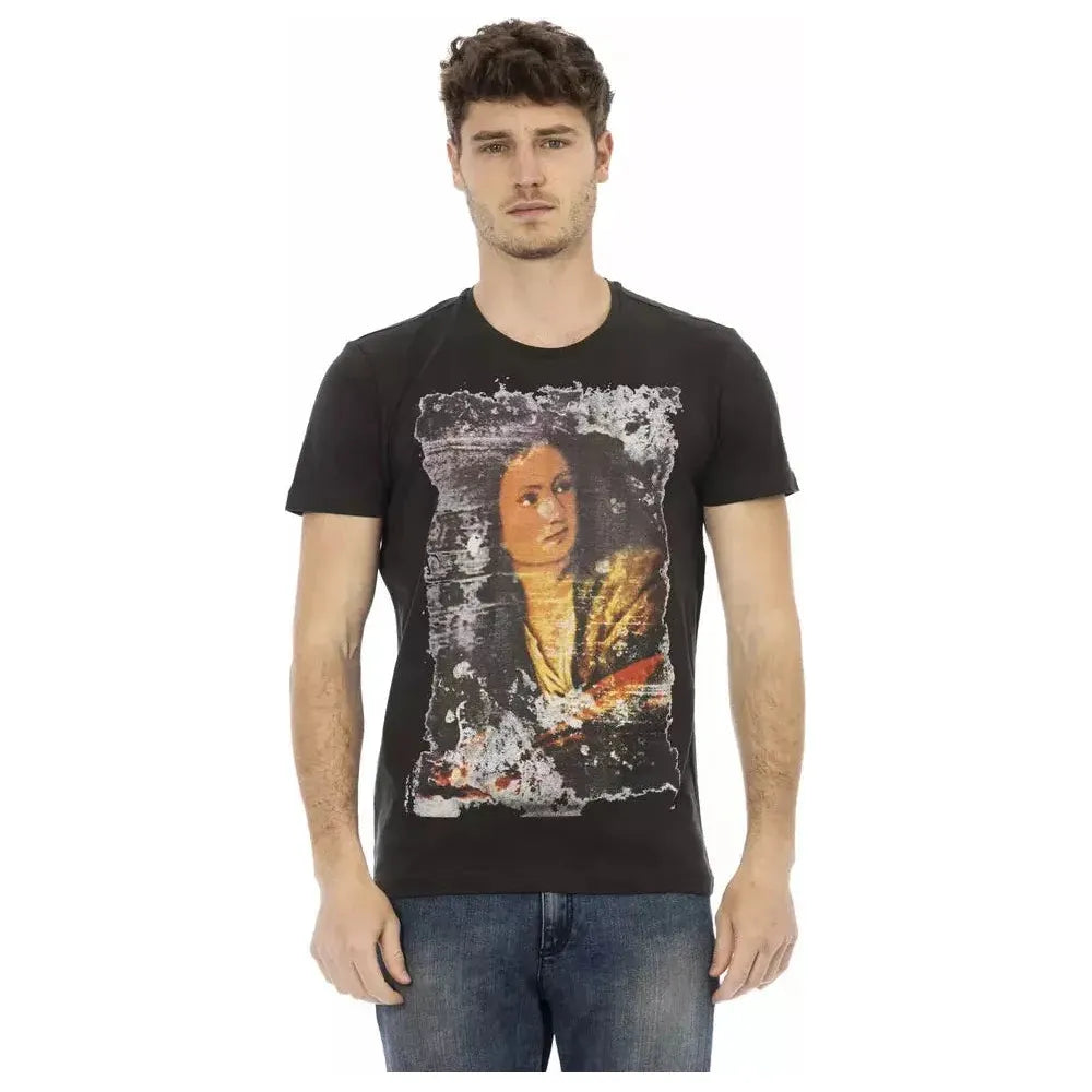 时尚黑色印花 T 恤 - 重新定义休闲优雅