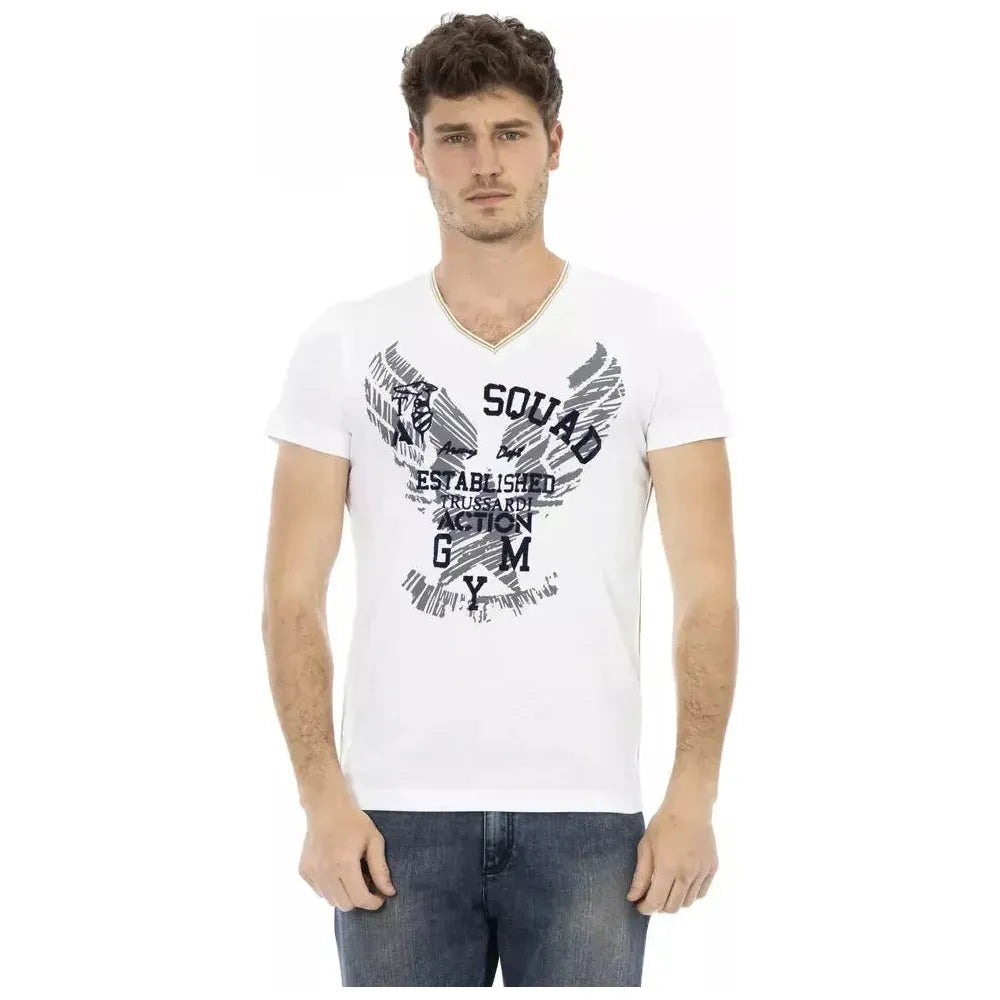 Trussardi Action White Cotton Men's T-Shirt