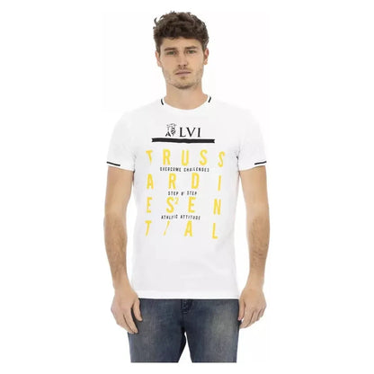 Trussardi Action White Cotton Men T-Shirt