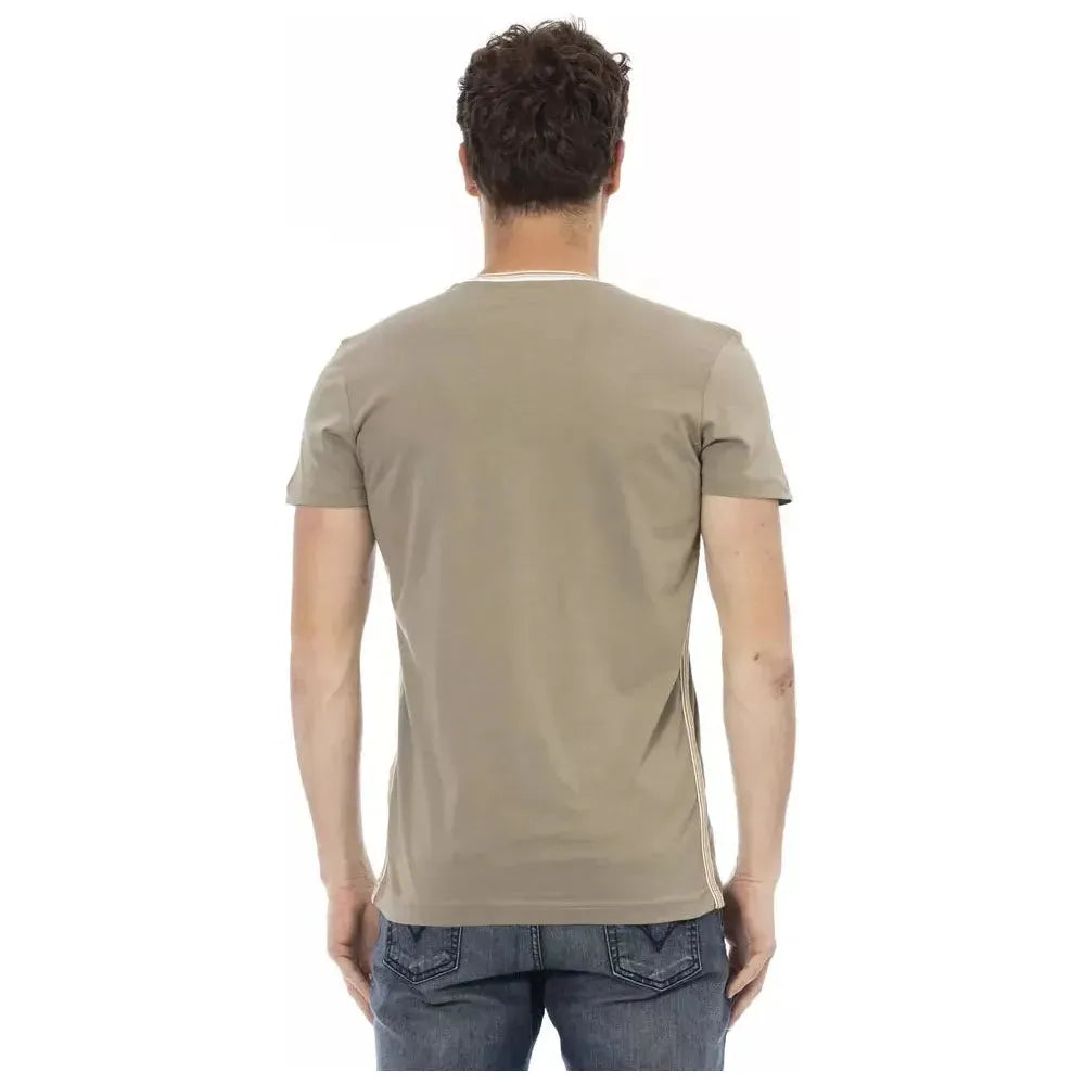 Trussardi Action Green Cotton Men T-Shirt Trussardi Action