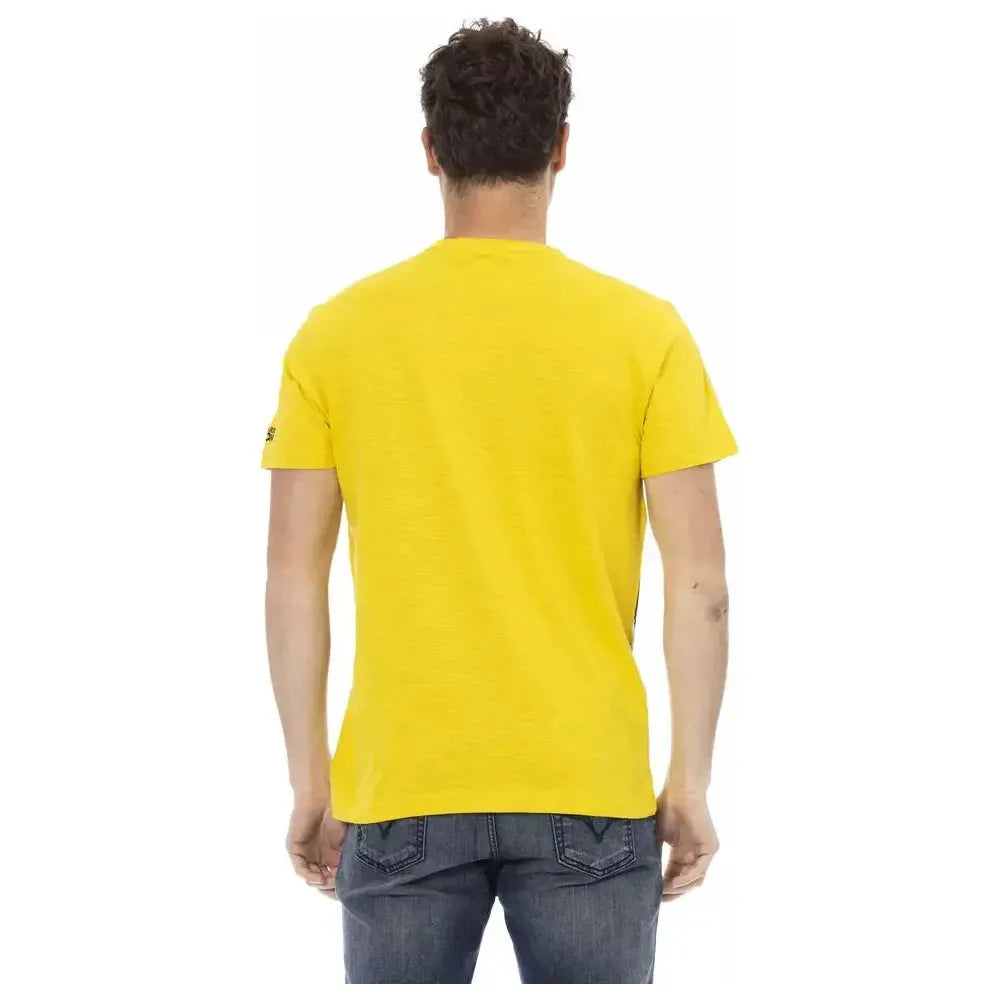 Trussardi Action Yellow Cotton Men T-Shirt